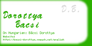 dorottya bacsi business card